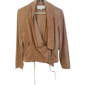 Cupcakes and Cashmere Holt faux suede jacket S NWOT